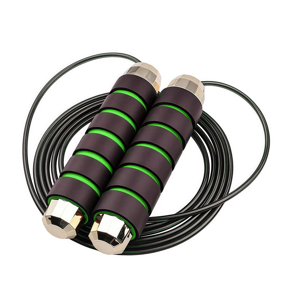 Corde à sauter fil d'acier avec roulements