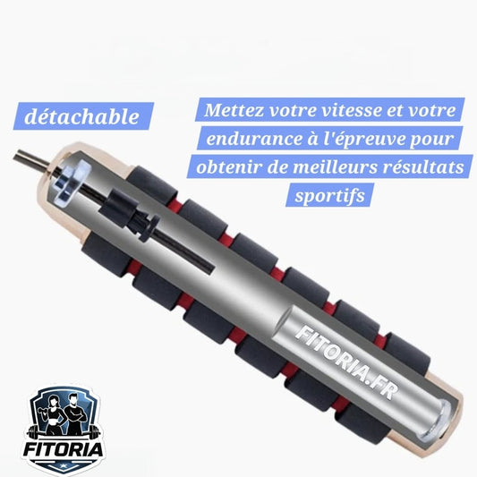 Corde à sauter fil d'acier avec roulements